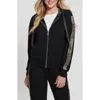 Guess Women's Studded Logo Sweatshirt In Jet Black A996