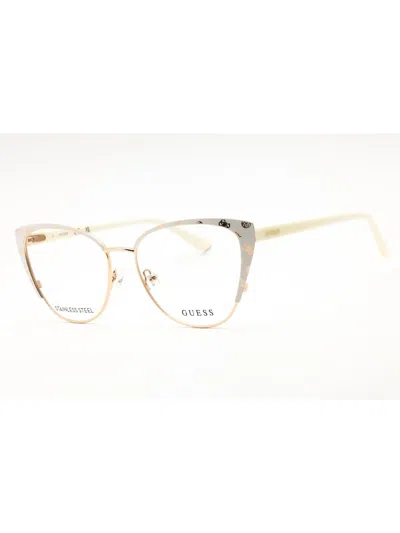 Guess Stylish Cat-eye Eyeglasses For Women In Gold