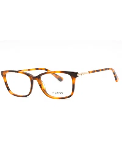Guess Stylish Rectangular Women's Eyeglasses In Brown