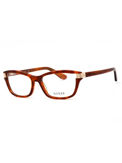 Guess Stylish Rectangular Women's Eyeglasses In Brown