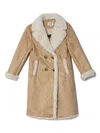 Guess Suede Coat In Neutrals