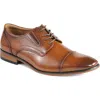 Guess Men's Sulai Cap Toe Lace Up Dress Oxfords In Dark Natural