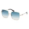 Guess Gold Metal Sunglasses In Blue