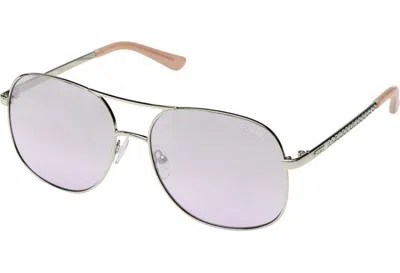 Guess Sunglasses Mod. Gf6081 Silver In Metallic