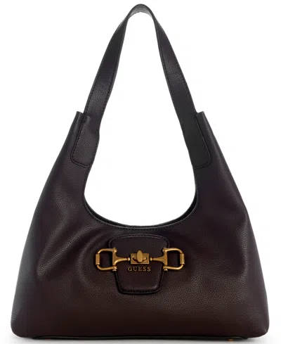 Guess Sunset Medium Hobo Handbag In Brown