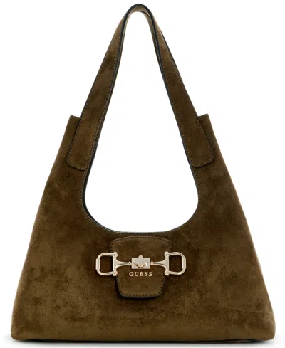 Guess Sunset Medium Hobo Handbag In Brown