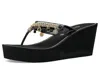 Guess Sutton Platform Wedge Sandal In Black