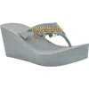 Guess Sutton Platform Wedge Sandal In Gray
