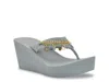 Guess Sutton Platform Wedge Sandal In Blue