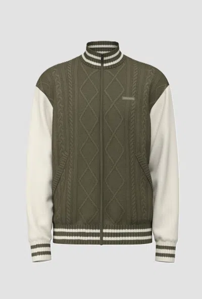 Guess Sweater With Zip Man Green