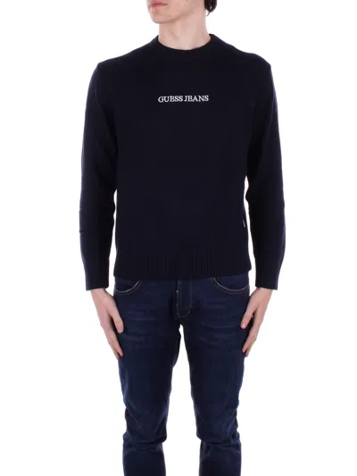 Guess Sweaters Blue In Black