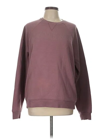 Pre-owned Guess Sweatshirt In Burgundy