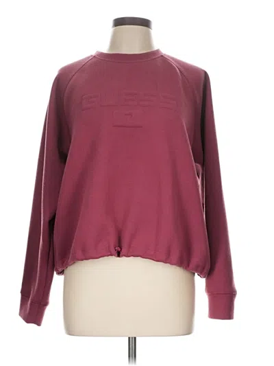 Pre-owned Guess Sweatshirt In Burgundy