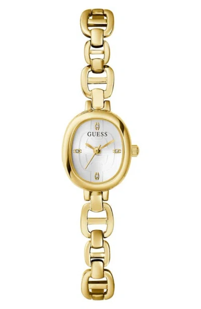 Guess Sweet & Petite Oval Bracelet Watch, 24mm X 21mm In Gold