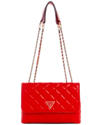 Guess Tali Convertible Small Crossbody Flap In Red