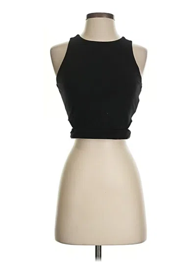 Pre-owned Guess Tank Top Black Halter Neckline Tops