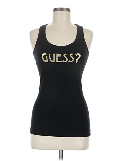 Pre-owned Guess Tank Top Black Halter Neckline Tops