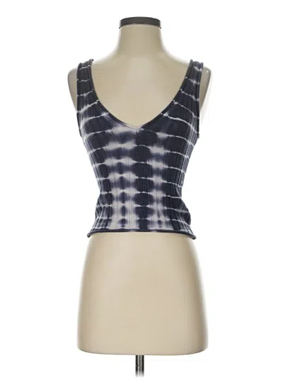 Pre-owned Guess Tank Top Gray Plunge Neckline Tops