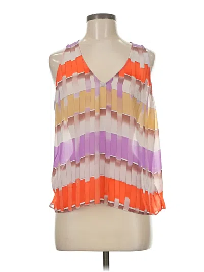 Pre-owned Guess Tank Top Orange Halter Neckline Tops