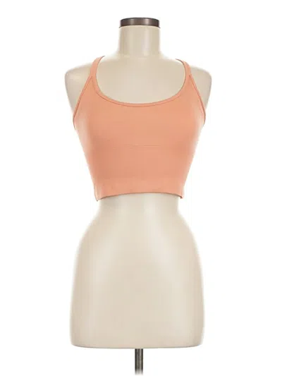 Pre-owned Guess Tank Top Orange Halter Neckline Tops