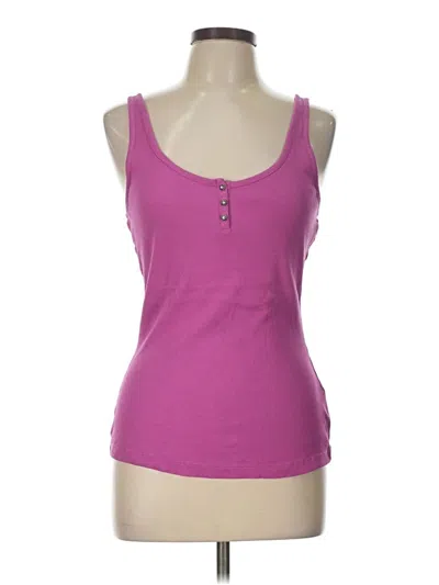 Pre-owned Guess Tank Top Pink Sweetheart Neckline Tops
