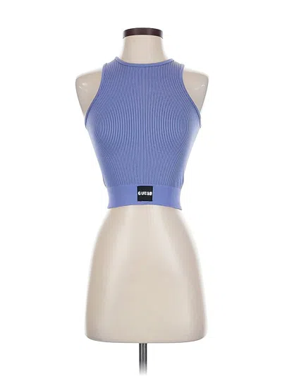 Pre-owned Guess Tank Top Purple Halter Neckline Tops