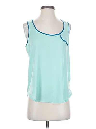 Pre-owned Guess Tank Top Teal Halter Neckline Tops
