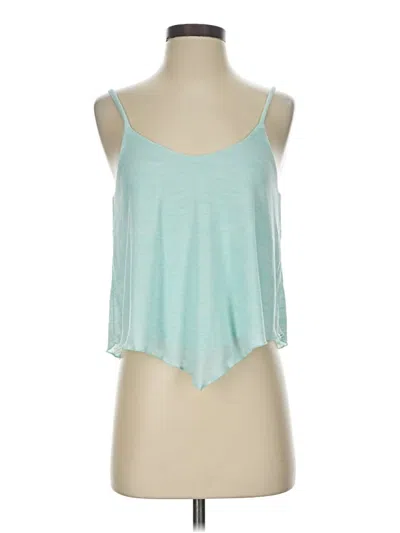Pre-owned Guess Tank Top Teal Halter Neckline Tops