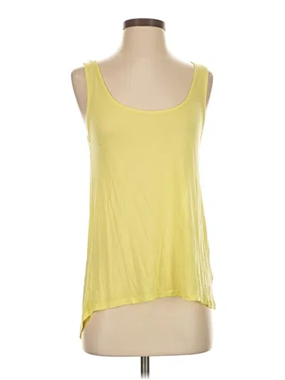 Pre-owned Guess Tank Top Yellow Strapless Neckline Tops