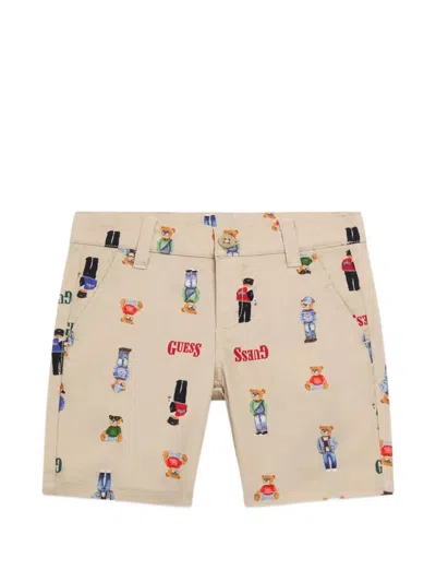 Guess Babies' Teddy-motif Shorts In Multi