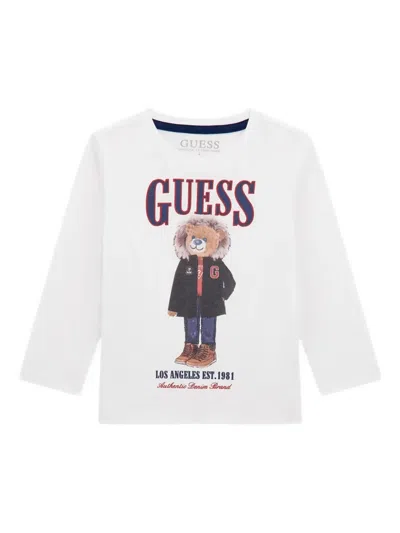 GUESS TEDDY-PRINT LONG-SLEEVE T-SHIRT