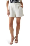 Guess Theoline Perfect Pleated Shorts In Gray