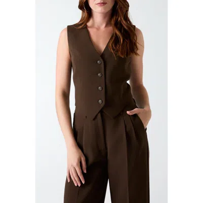 Guess Theoline Perfect Vest In Brown
