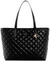 Guess Tinsley Extra Large Quilted Tote Bag In Black