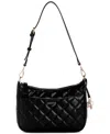 Guess Tinsley Medium Quilted Shoulder Bag In Black