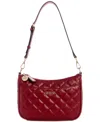 Guess Tinsley Medium Quilted Shoulder Bag In Red
