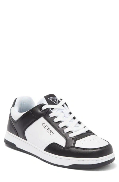 Guess Tinz Sneaker In Black/ White