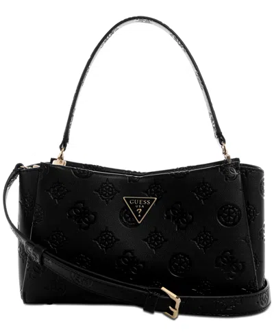 Guess Tisha Small Logo Crossbody Bag In Blue