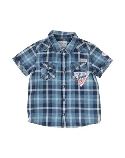 Guess Babies'  Toddler Boy Shirt Blue Size 4 Cotton