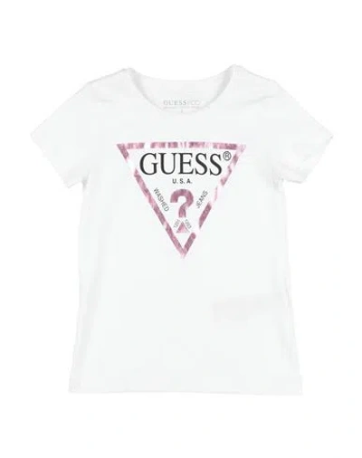 Guess Babies'  Toddler Girl T-shirt White Size 5 Cotton