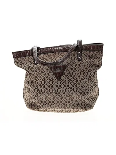 Pre-owned Guess Tote Bag In Brown