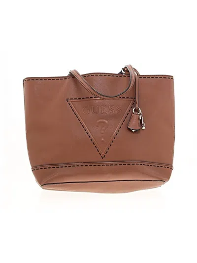Pre-owned Guess Tote Bag In Brown