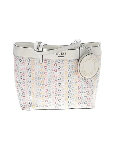 Pre-owned Guess Tote Bag In White