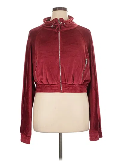 Pre-owned Guess Track Jacket In Burgundy