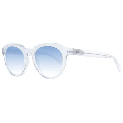 Guess Transparent Plastic Sunglasses In Blue