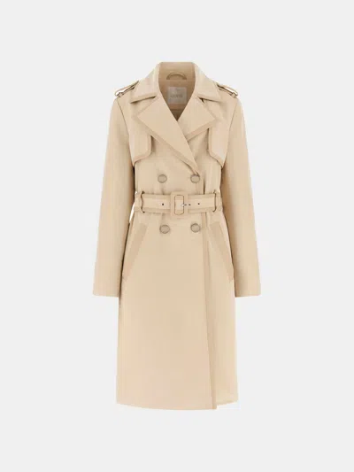 Guess Trench With Belt Woman Beige In Neutral