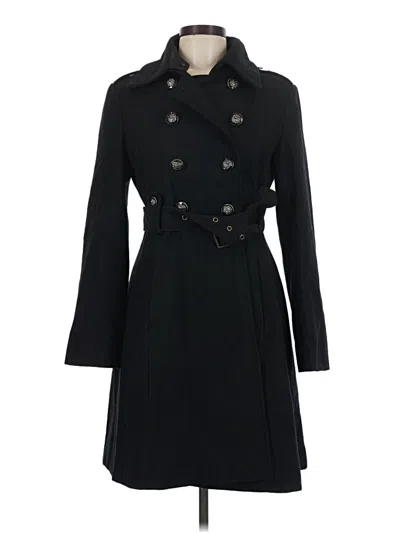 Pre-owned Guess Trenchcoat In Black