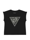 Guess Triangle-embellished Top In Black