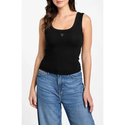 Guess Triangle Logo Patch Rib Tank