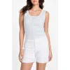 Guess Triangle Logo Patch Rib Tank